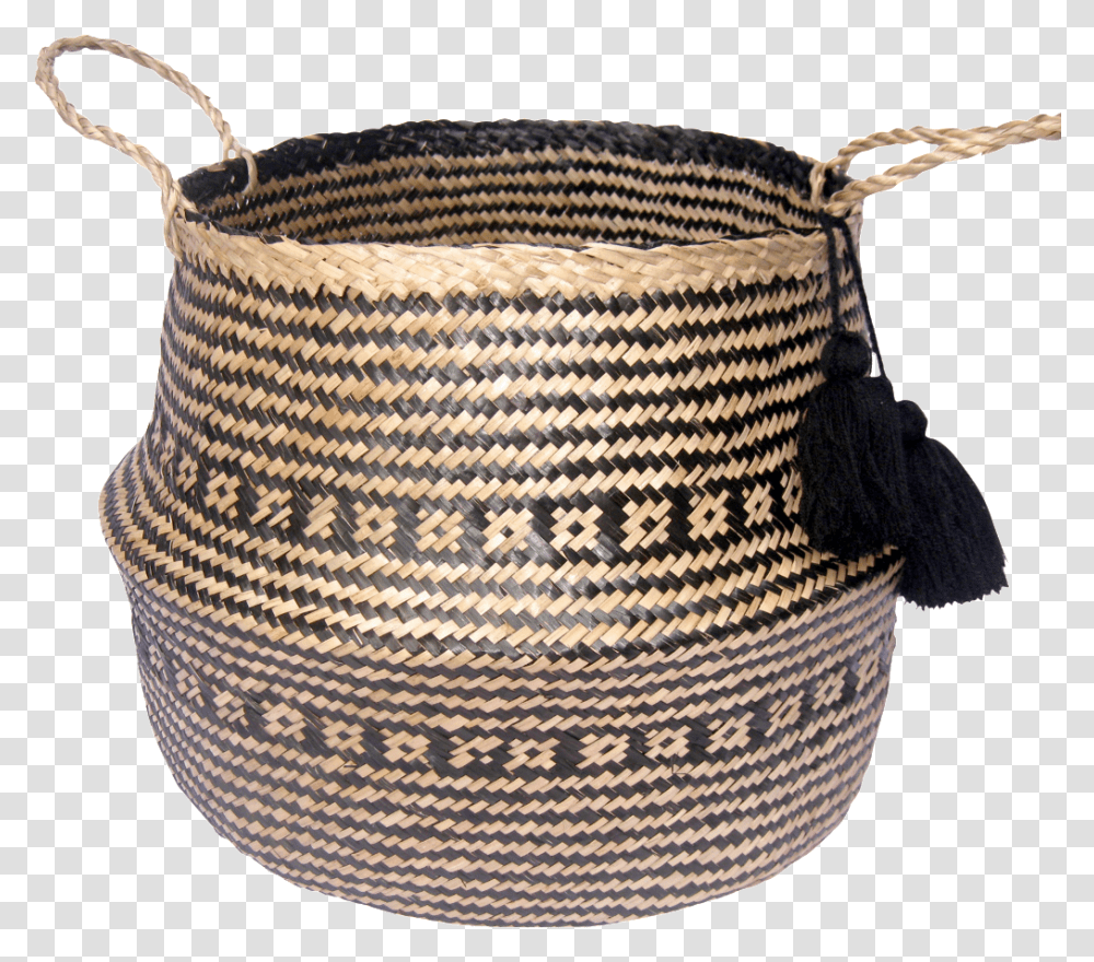 Woven Seagrass Foldable Basket With Handles Basket Transparent Png