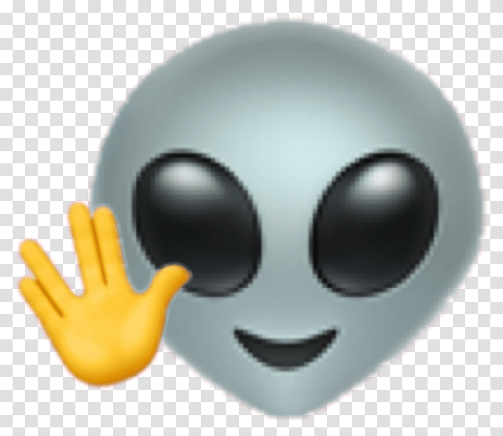Wow A Lot Of People Used This Lol Alien Creepy Emoji Smiley, Sphere, Ball, Helmet, Clothing Transparent Png