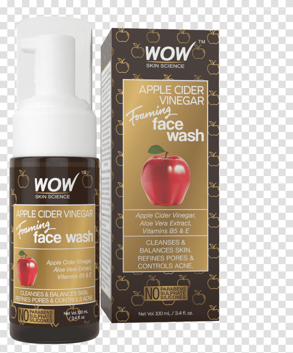 Wow Apple Cider Vinegar Face Wash Price, Bottle, Label, Beer Transparent Png
