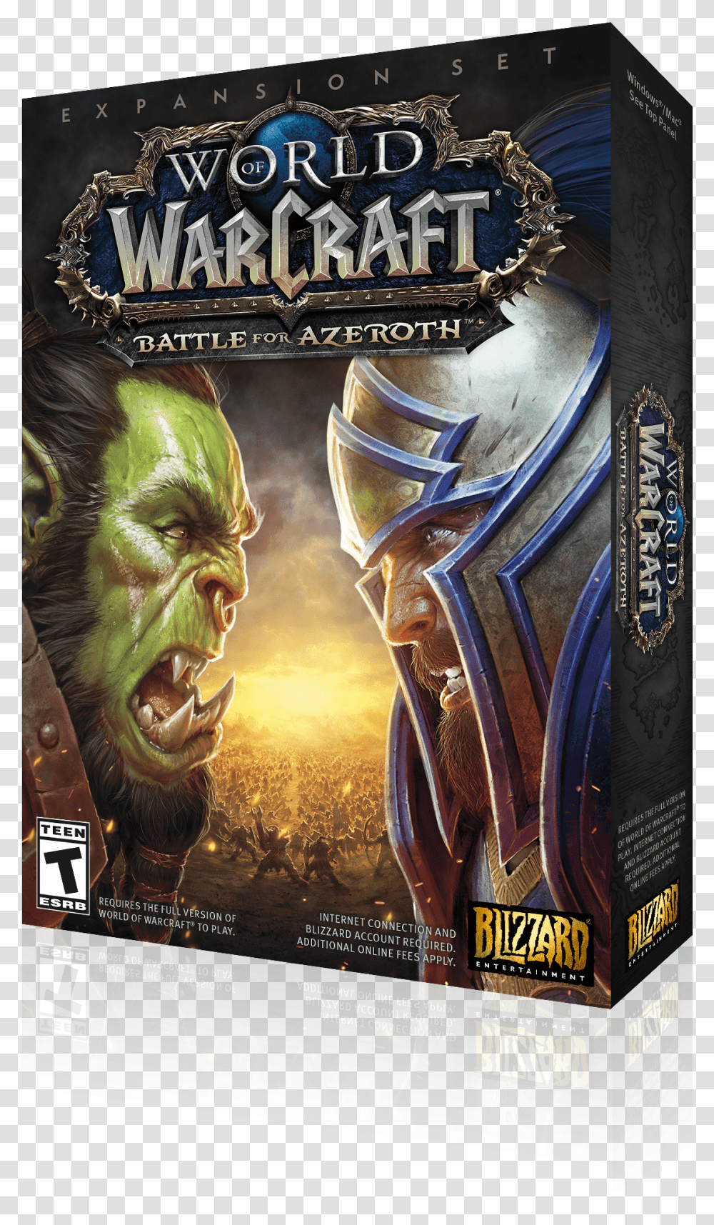 Wow Battleforazeroth 3d Right Battle For Azeroth Cover, World Of Warcraft, Poster, Advertisement, Person Transparent Png