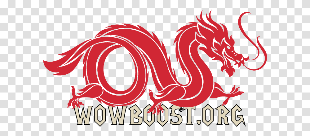 Wow Boost Chinese Dragon Logo, Poster, Advertisement Transparent Png