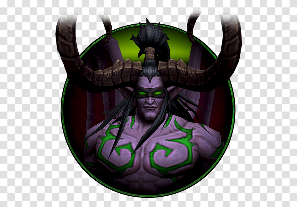 Wow Legion Heroes Amp Villains Illidan Logo, Person, Human, World Of Warcraft Transparent Png