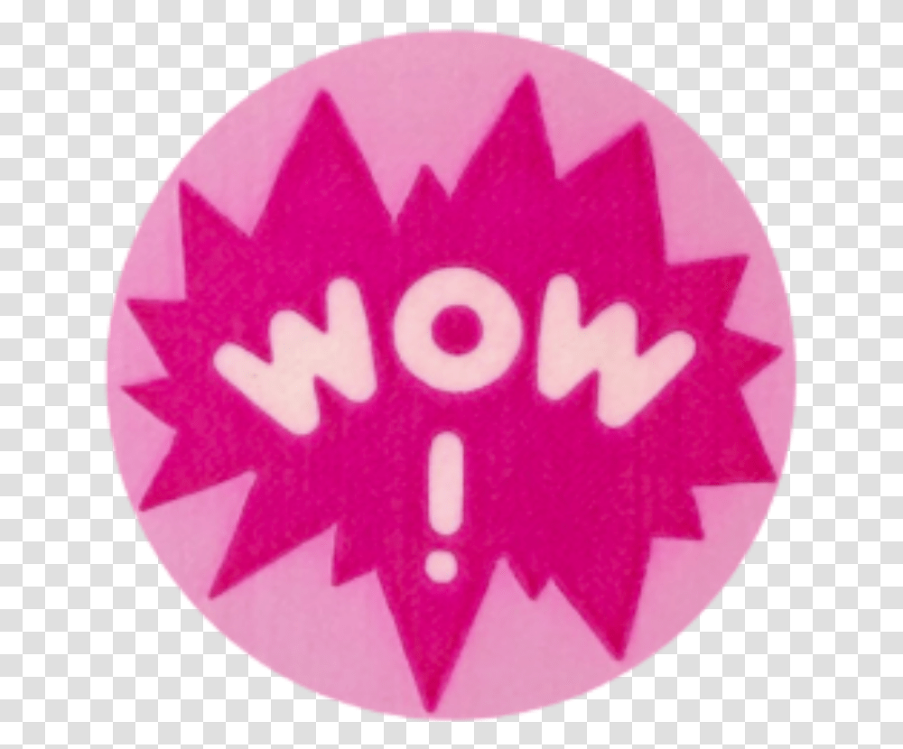 Wow Sticker Messy Pink Cute Wow Sticker Pink, Purple, Rug, Symbol, Rubber Eraser Transparent Png