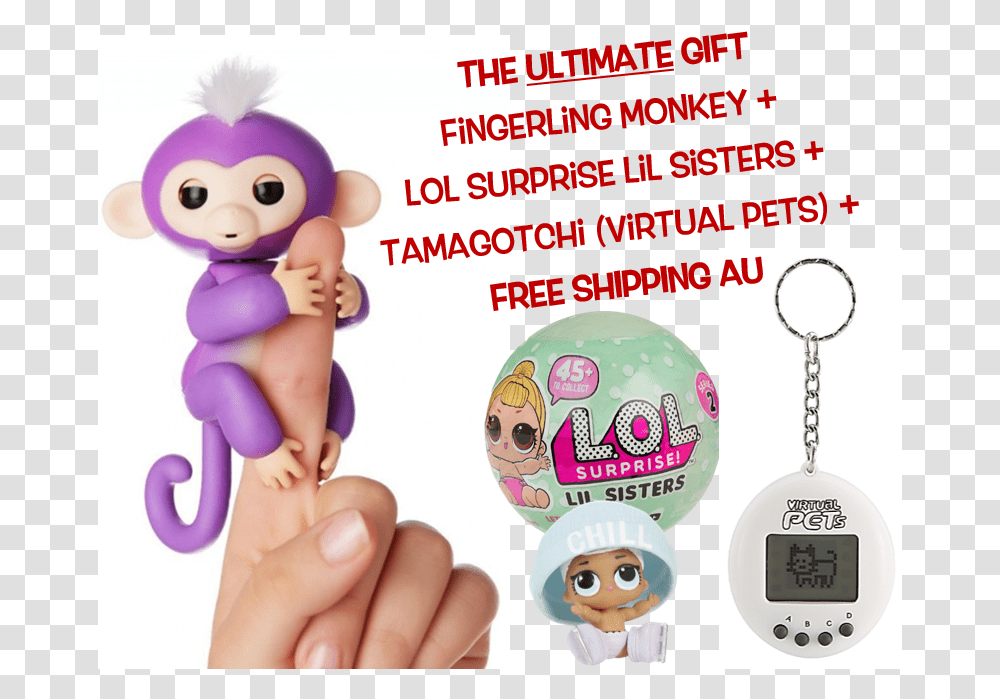 Wowwee Fingerlings Purple And Pink Bella, Advertisement, Poster, Flyer, Paper Transparent Png