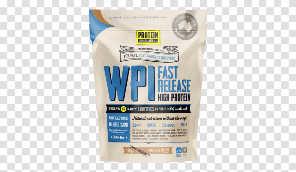 Wpi Vanilla Bean Protein Supplies Australia Wpi Choc Mint, Powder, Flour, Food, Bottle Transparent Png