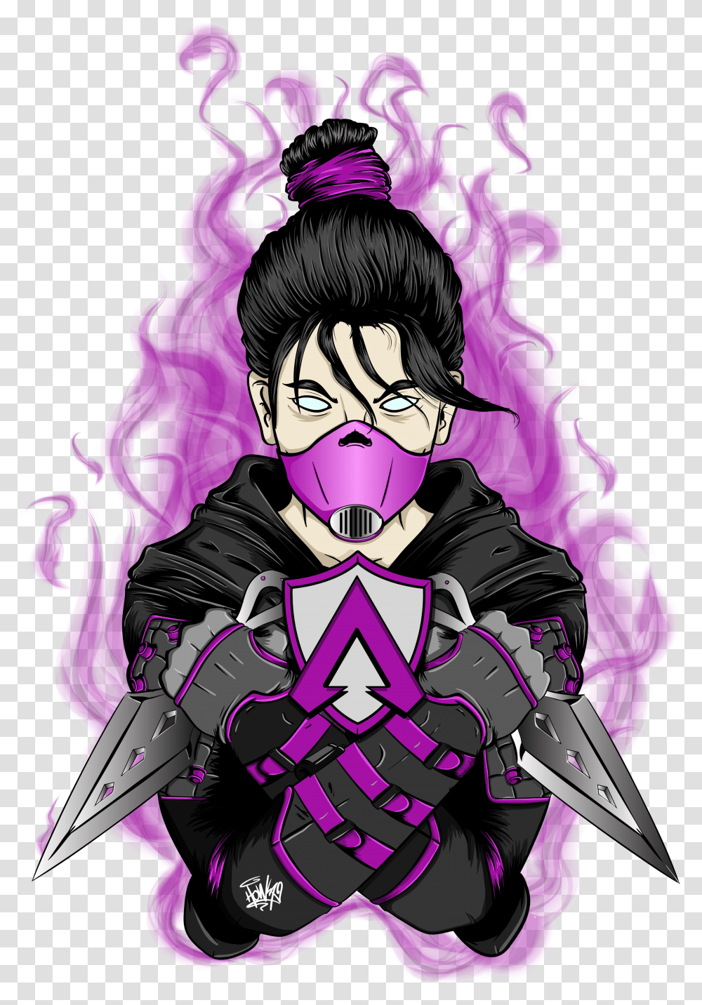 Wraith Illustration Apexlegends Cartoon, Graphics, Person, Floral Design, Pattern Transparent Png