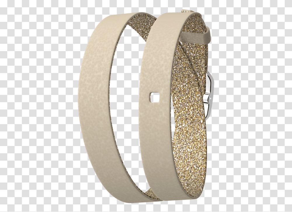 Wraparound Leather Strap Cream Gold Glitter Silver Finish Buckle Les Georgettes, Accessories, Accessory, Jewelry, Tape Transparent Png