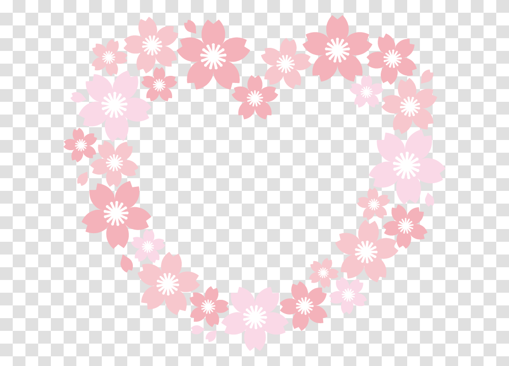 Wreath Cherry Blossom, Floral Design, Pattern Transparent Png