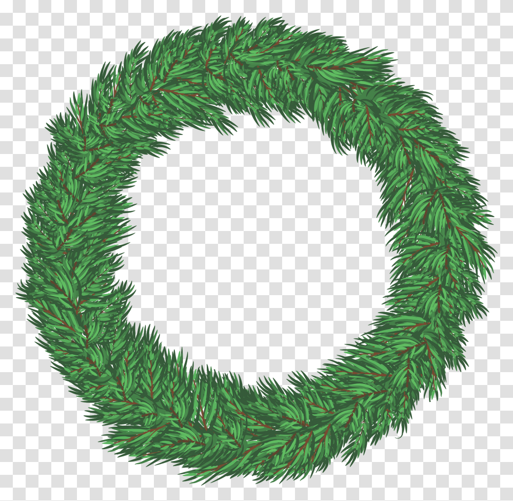 Wreath Christmas Holiday Green Image Clipart Green Christmas Wreath Clipart, Tree, Plant, Pine Transparent Png