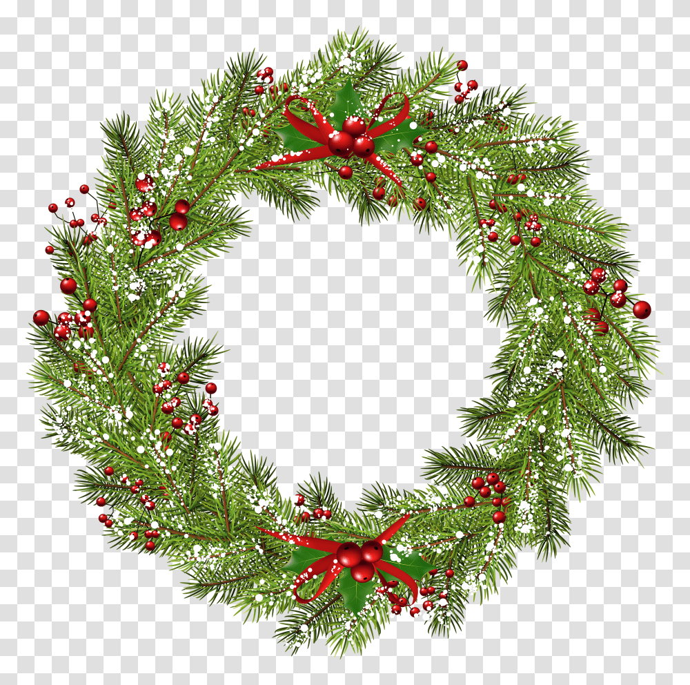 Wreath Clip Art Image Christmas Wreath Free Transparent Png
