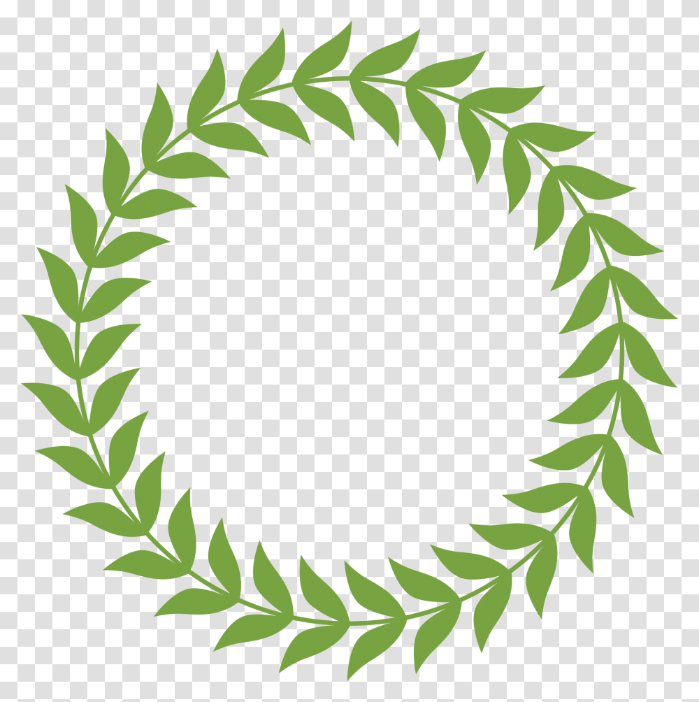 Wreath Clipart Background Vector Laurel Round Laurel Wreath Clipart, Green, Plant, Painting Transparent Png