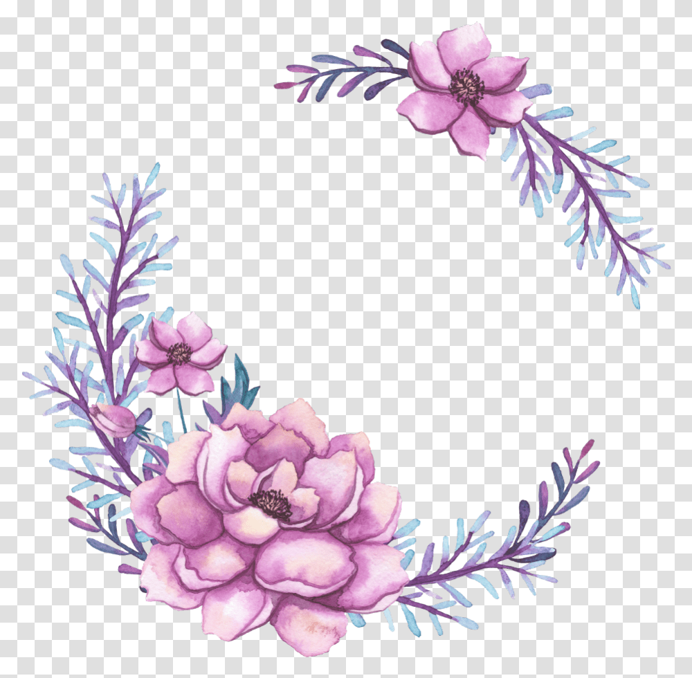 Wreath Floral Watercolor Free Flower Clipart, Floral Design, Pattern, Plant Transparent Png