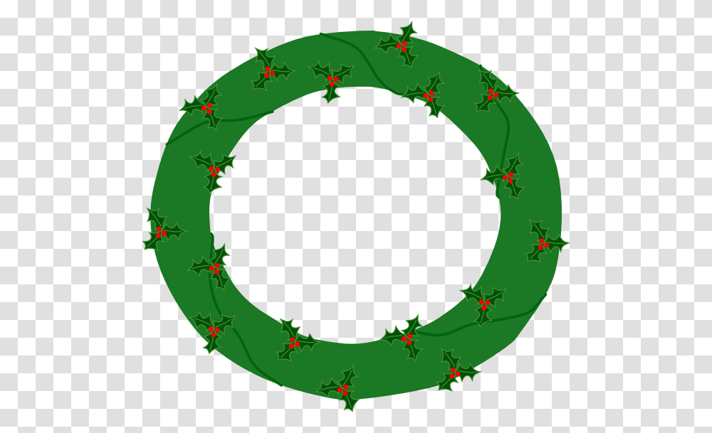 Wreath Of Evergreen With Red Berries Clip Art For Web, Hole Transparent Png