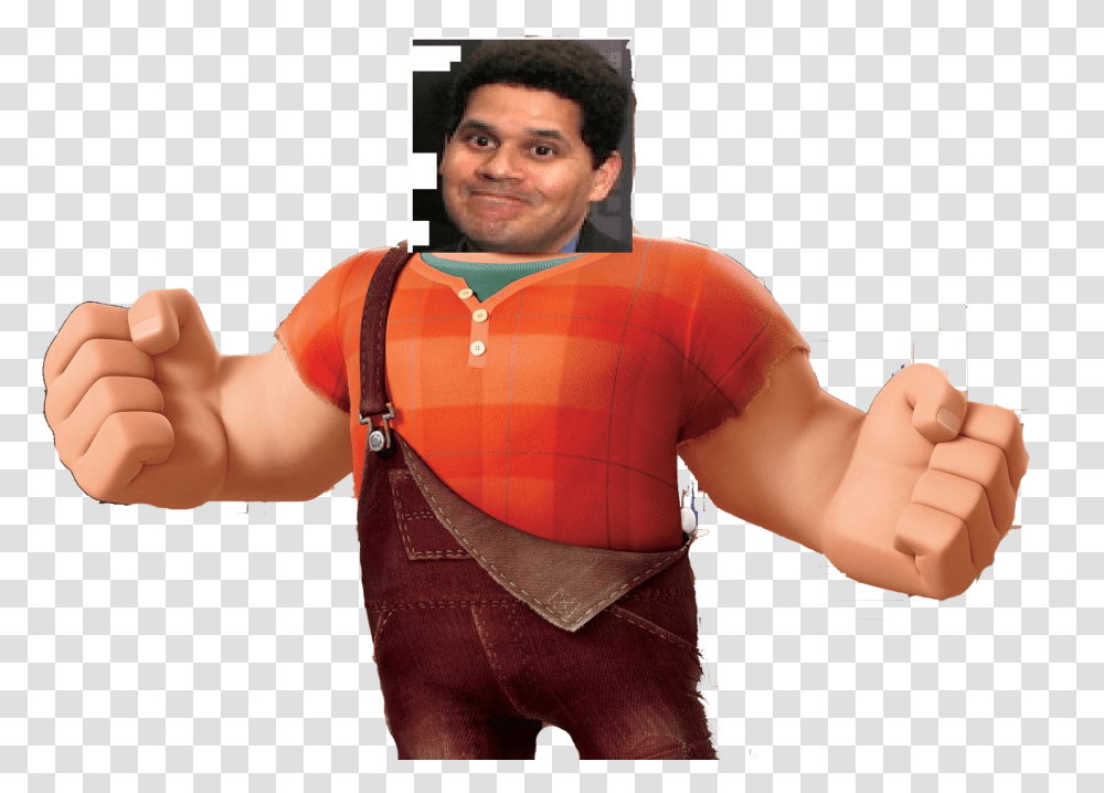 Wreck It Reggie Download Sonic All Stars Racing Transformed Ralph, Person, Arm, Costume, Sport Transparent Png