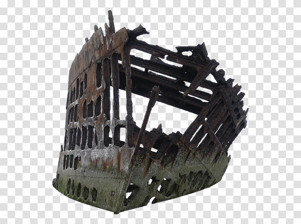 Wreck Ship Old Boat Rust Stranded Ship Wreck Wreck Of The Peter Iredale, Vehicle, Transportation, Shipwreck, Building Transparent Png