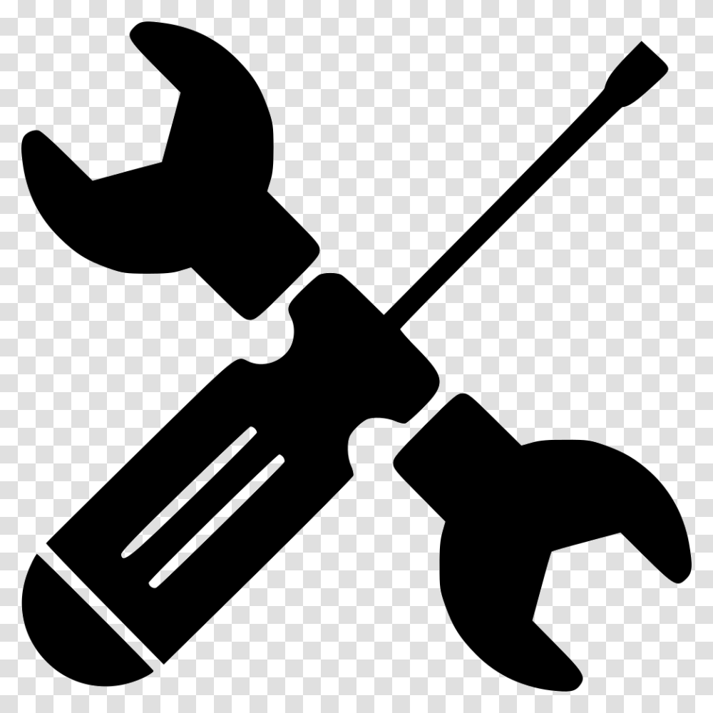 Wrench And Screw Driver Icona Chiave Inglese, Shovel, Tool, Hammer, Injection Transparent Png