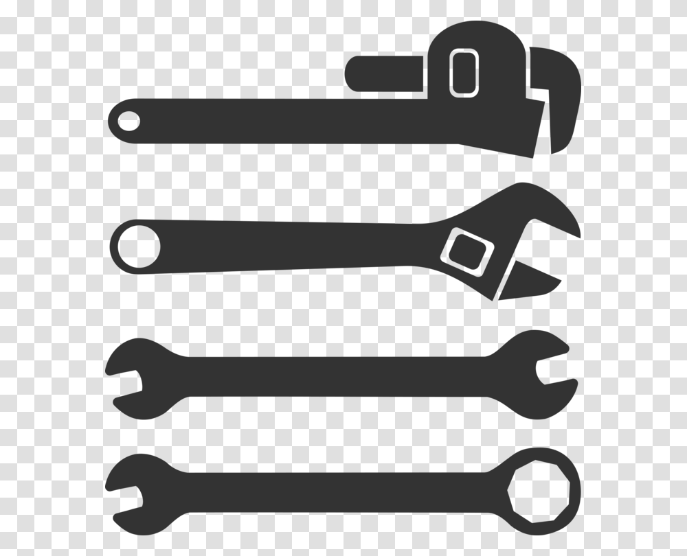 Wrench Clipart Black And White, Hammer, Tool Transparent Png