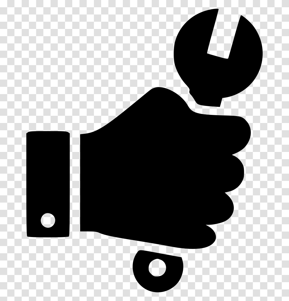 Wrench Clipart Service Icon, Hand, Stencil, Handshake Transparent Png