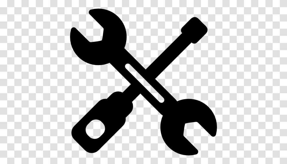 Wrenches Repair Hammers Setup Hammer Wrench Icon, Shovel, Tool, Silhouette, Key Transparent Png