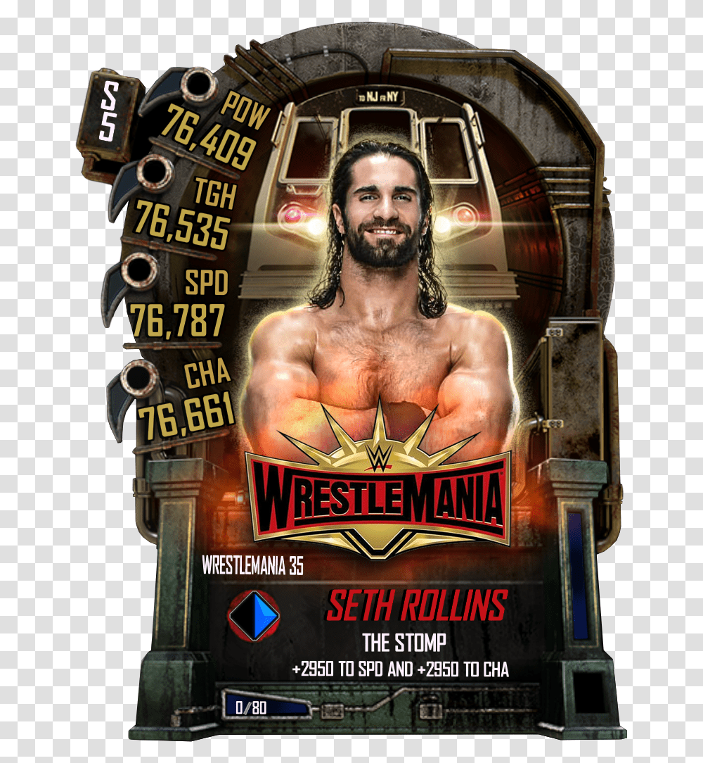 Wrestlemania 35 Cards Wwe Supercard, Person, Human, Poster, Advertisement Transparent Png