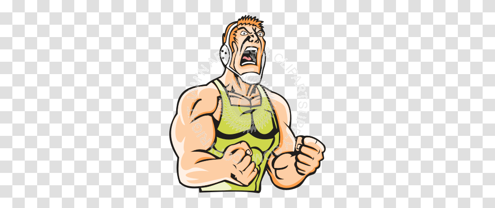 Wrestler Yelling Color, Hand, Face, Arm Transparent Png