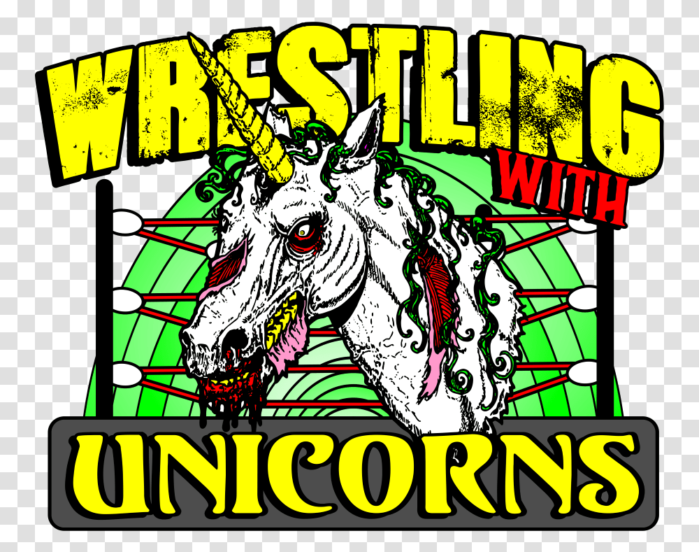 Wrestling With Unicorns Unicorn Clipart, Poster, Advertisement, Flyer, Paper Transparent Png