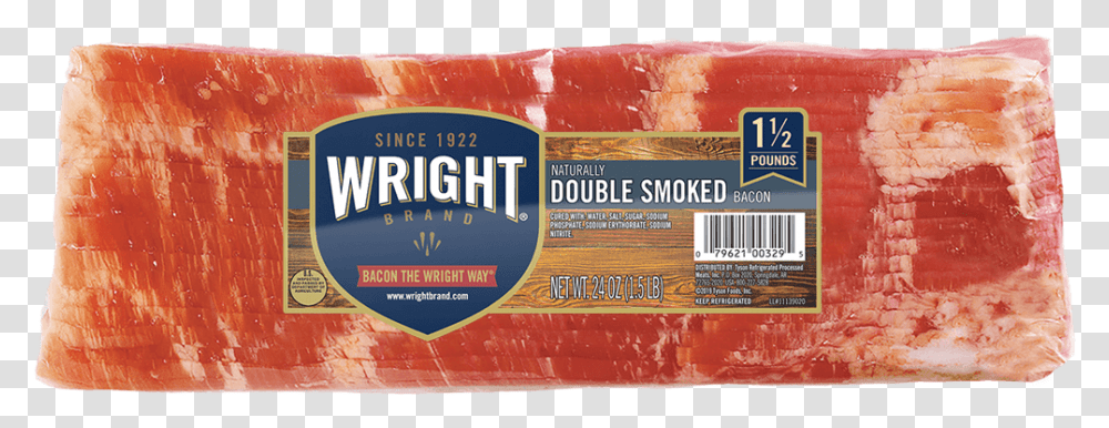Wright Double Smoked Bacon, Pork, Food, Ham, Plant Transparent Png