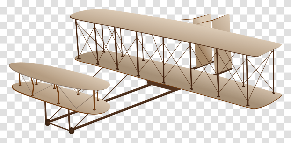 Wright Flyer Clipart Vintage, Handrail, Banister, Aircraft, Vehicle Transparent Png