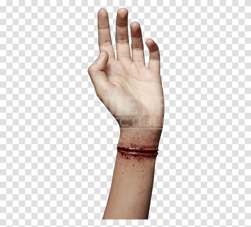 Wrist Cut Latex Appliance Wrist Prosthetic, Hand, Person, Human, Finger Transparent Png