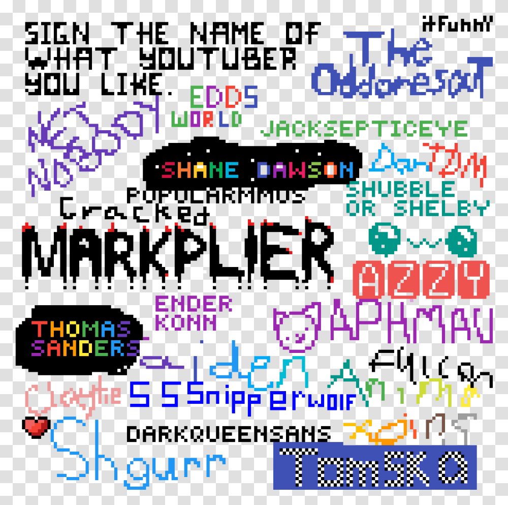 Write The Name Of Your Favorite Youtuber Clip Art, Text, Pac Man, Scoreboard Transparent Png