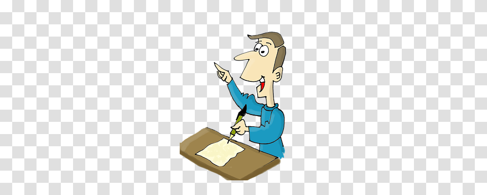 Writer Person, Cardboard, Carton, Box Transparent Png