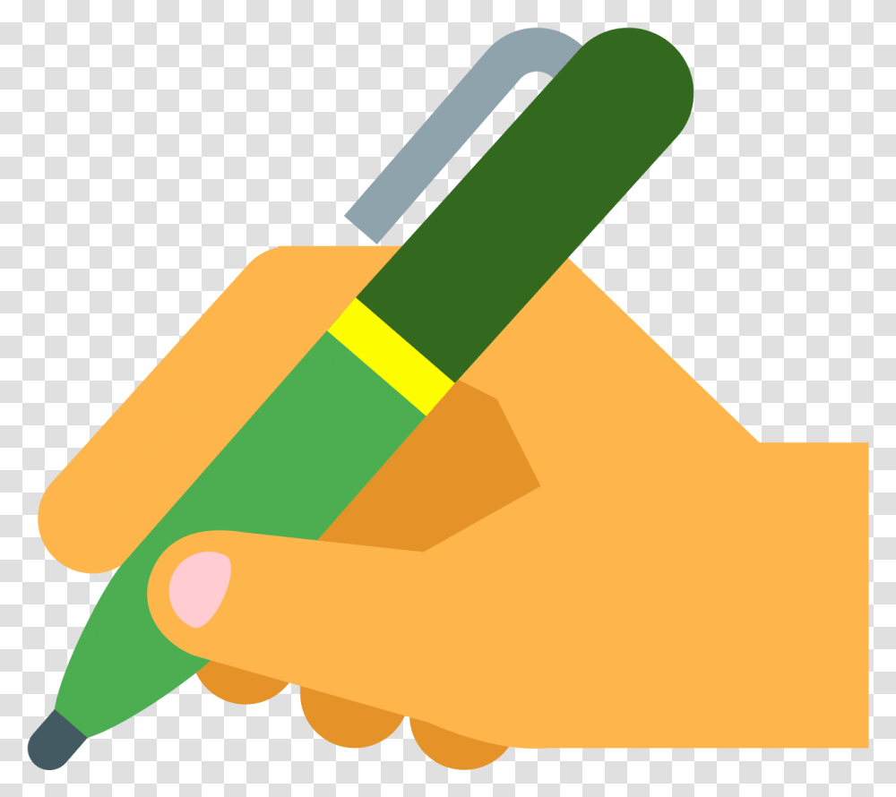 Writer Icon Hand With Pen Icon, Hammer, Tool, Marker, Whistle Transparent Png