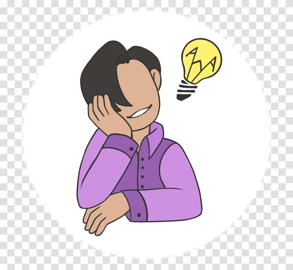Writing A Character With Anger Issues Cartoon, Kneeling, Light, Lightbulb, Sitting Transparent Png