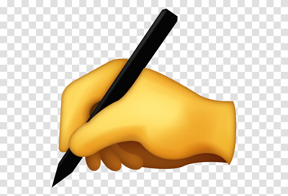 Writing Hand Emoji, Hammer, Tool, Pencil Transparent Png