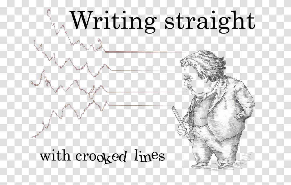 Writing Straight With Crooked Lines Sketch, Person, Human, Duel, Weapon Transparent Png