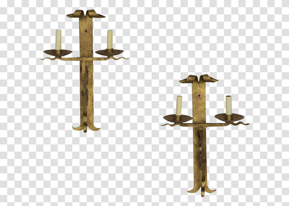 Wroght Iron Cross Cross, Bronze, Candle, Pillar Transparent Png