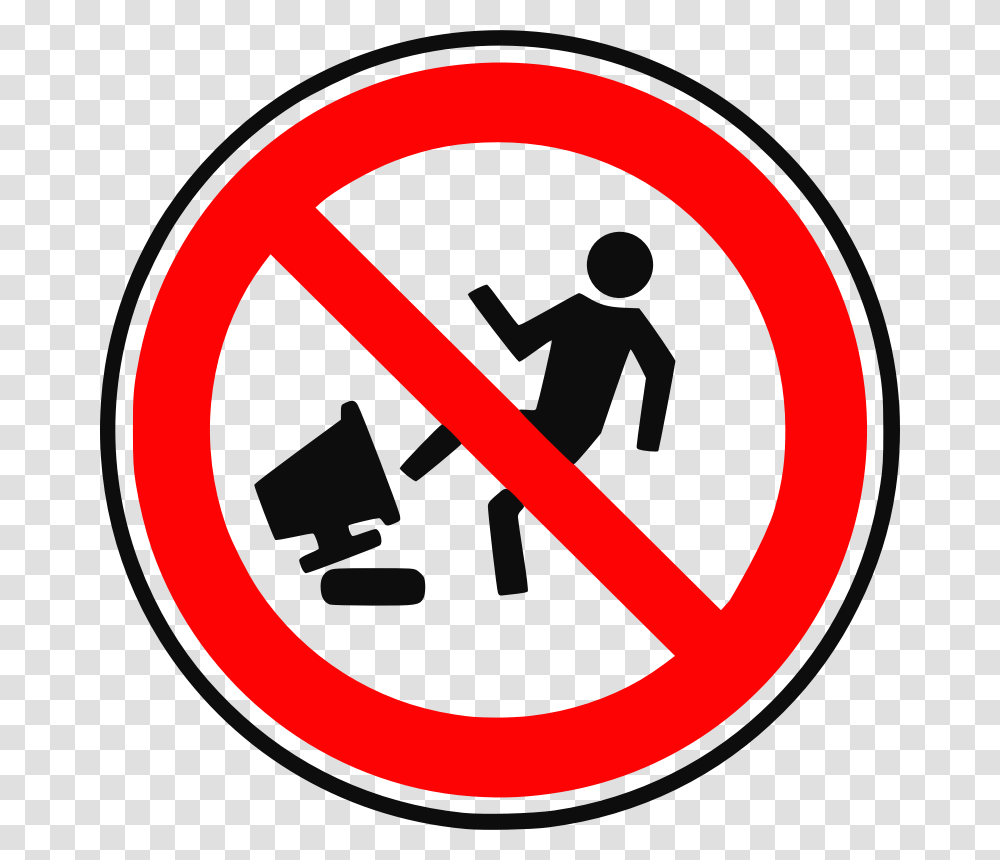 Wrong Device Clipart Icon Do Not Damage The Computer, Sign, Road Sign Transparent Png