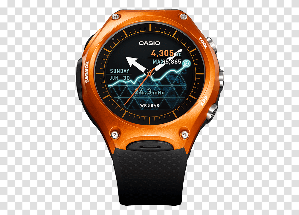 Wsd F10 Casio Smart Watch Wsd, Wristwatch, Digital Watch Transparent Png