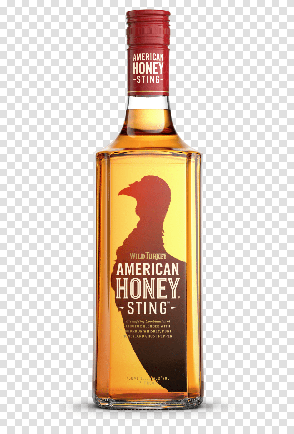 Wt Amrcn Hny Sting Btl B Hr Lv Wild Turkey American Honey Sting, Liquor, Alcohol, Beverage, Drink Transparent Png