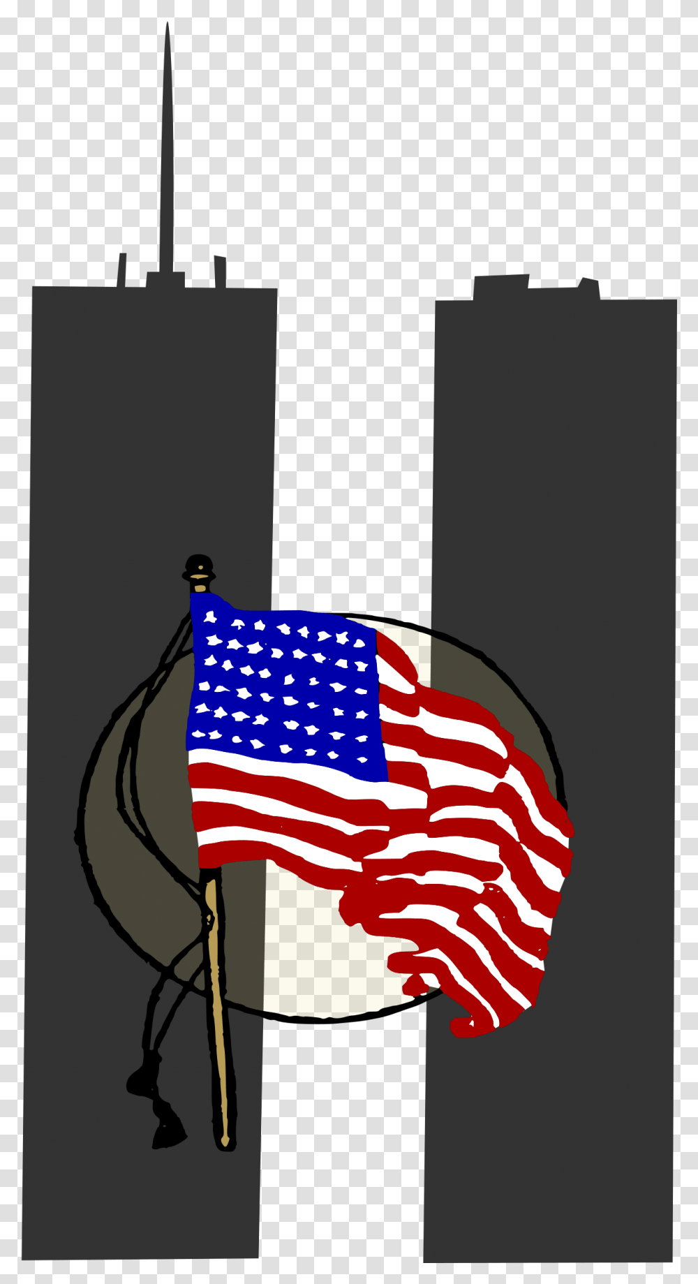 Wtc Ny 9 11 9 11 Clipart, Flag, American Flag Transparent Png