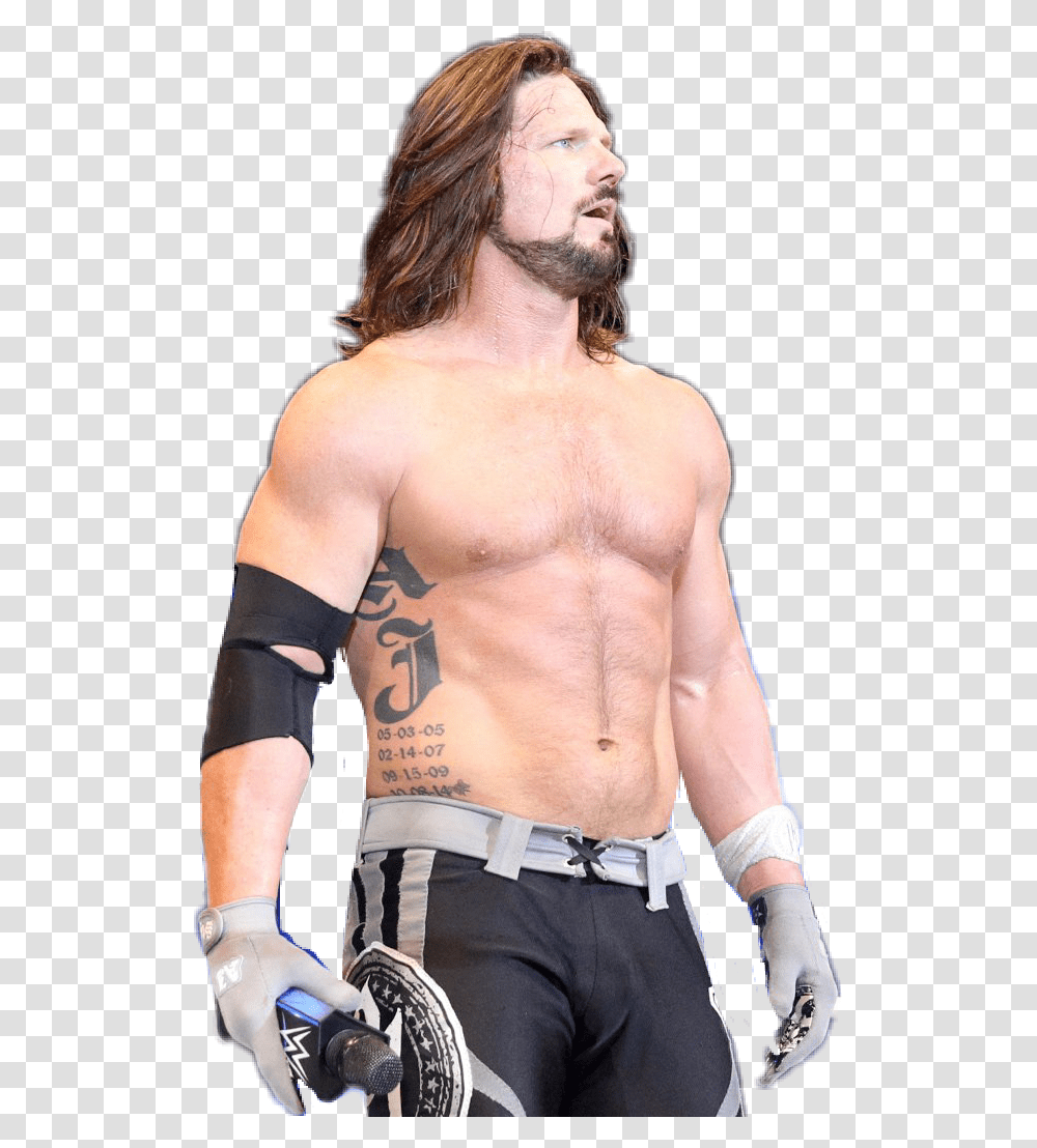 Wwe Ajstyles Aj Styles Wrestling Wrestler Smackdown Barechested, Skin, Person, Back, Tattoo Transparent Png