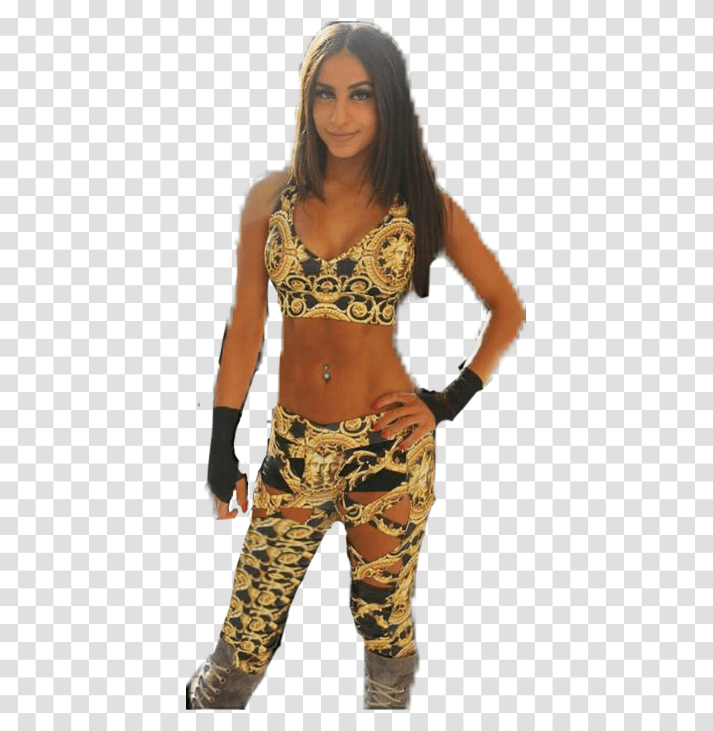 Wwe Aliyah Ring Gear, Person, Navel, Stomach Transparent Png