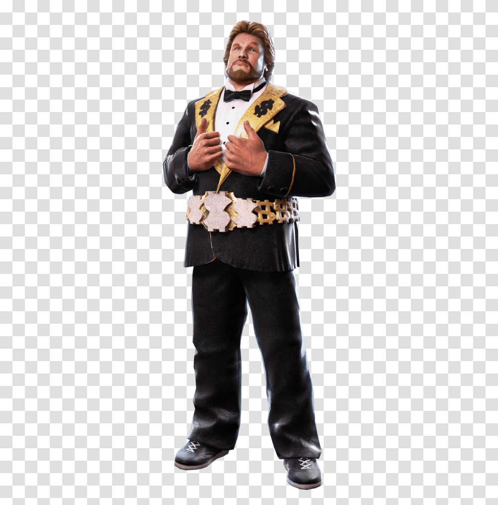Wwe All Stars Million Dollar Man, Person, Military, Buckle Transparent Png