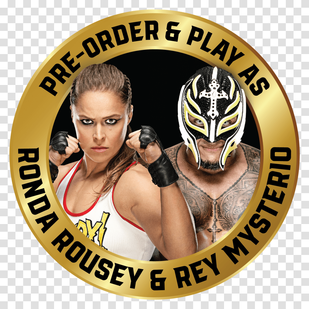 Wwe Brock Lesnar Wwe 2k19 Ronda Rousey Rey Mysterio, Person, Poster, Advertisement, Sport Transparent Png