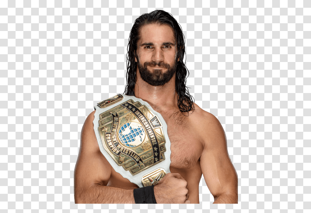 Wwe Intercontinental Championship Seth Rollins With Universal Championship, Person, Human, Wristwatch, Face Transparent Png