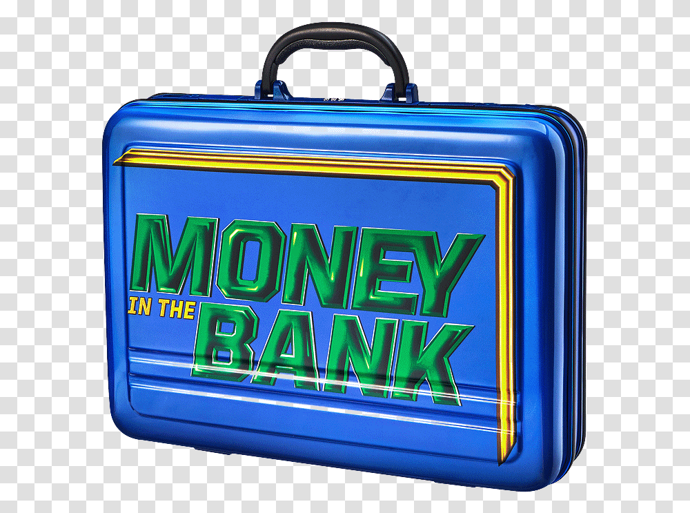 Wwe Money In The Bank Briefcase Blue, Word, Luggage, Suitcase Transparent Png