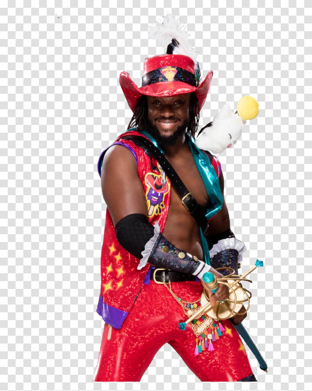 Wwe New Day Costume Hat, Person, Clothing, Skin, Crowd Transparent Png