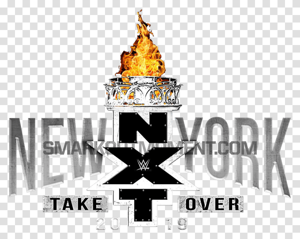 Wwe Nxt Takeover New York Ppv Results & Review Coverage Nxt Takeover New York 2019 Logo, Fire, Flame, Text, Symbol Transparent Png