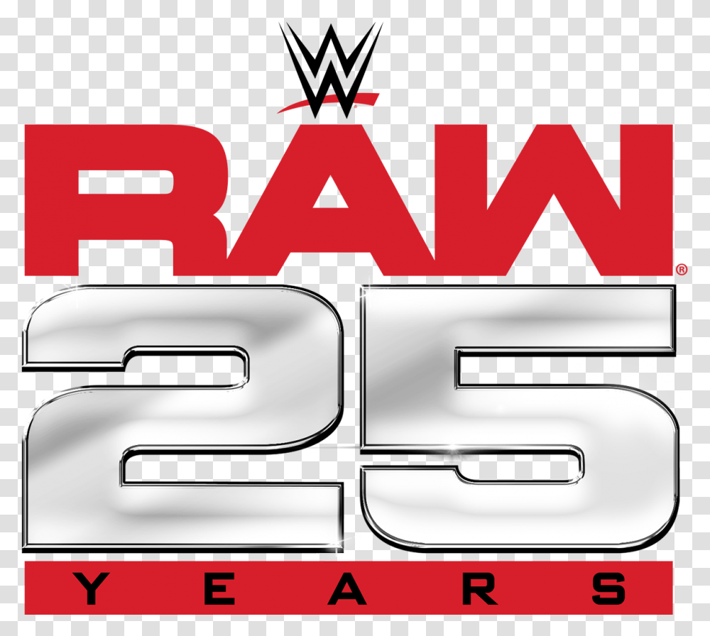 Wwe Raw 25 Logo Download Wwe Raw 25 Anniversary Date, Number, Word Transparent Png