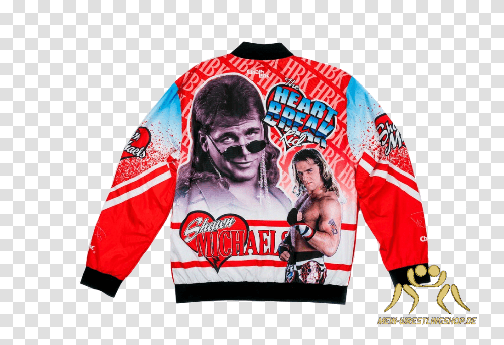 Wwe Retro Shawn Michaels Jacket, Sleeve, Person, Shirt Transparent Png